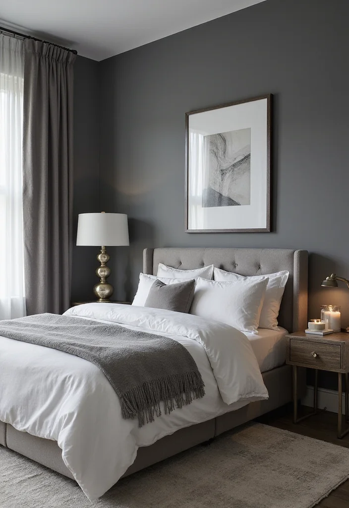 14 Bedroom Color Scheme Ideas for Calm Cohesive Style 45 14 Bedroom Color Scheme Ideas for Calm Cohesive Style - 5. Monochromatic Grays