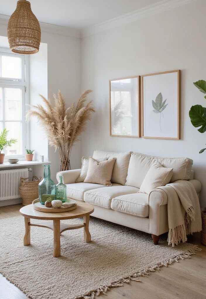 14 Brown Living Room Ideas for Cozy Rich Natural Warmth 12. Sustainable Decor Accents