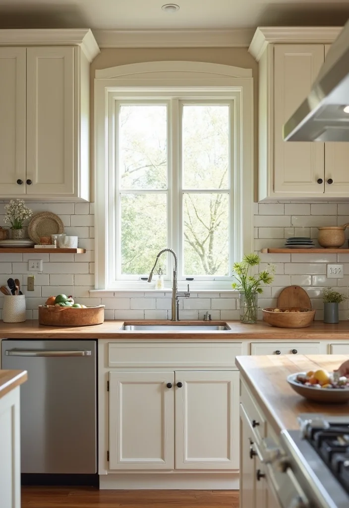 14 Classic Kitchen Ideas for Timeless Warm Functional Design 3. Timeless Subway Tile Backsplash