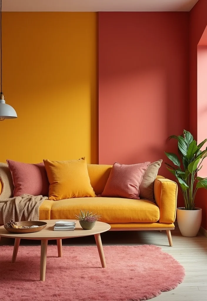 14 Colorful Living Room Ideas for Bright Cheerful Personality 1. Bold Accent Walls