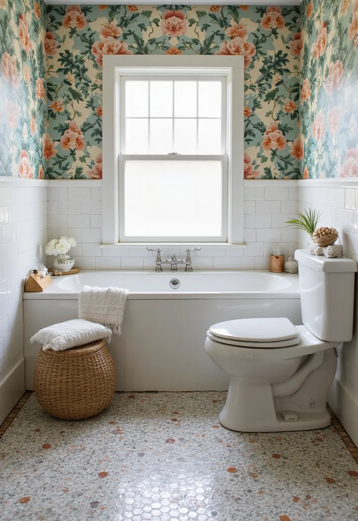 14 Cottage Bathroom Ideas for Sweet Cozy Character Filled Charm 6. Vintage Tile Patterns