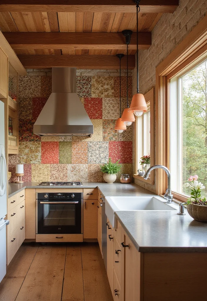 14 Kitchen Backsplash Ideas for Stylish Easy to Clean Updates 13. Fabric Panels