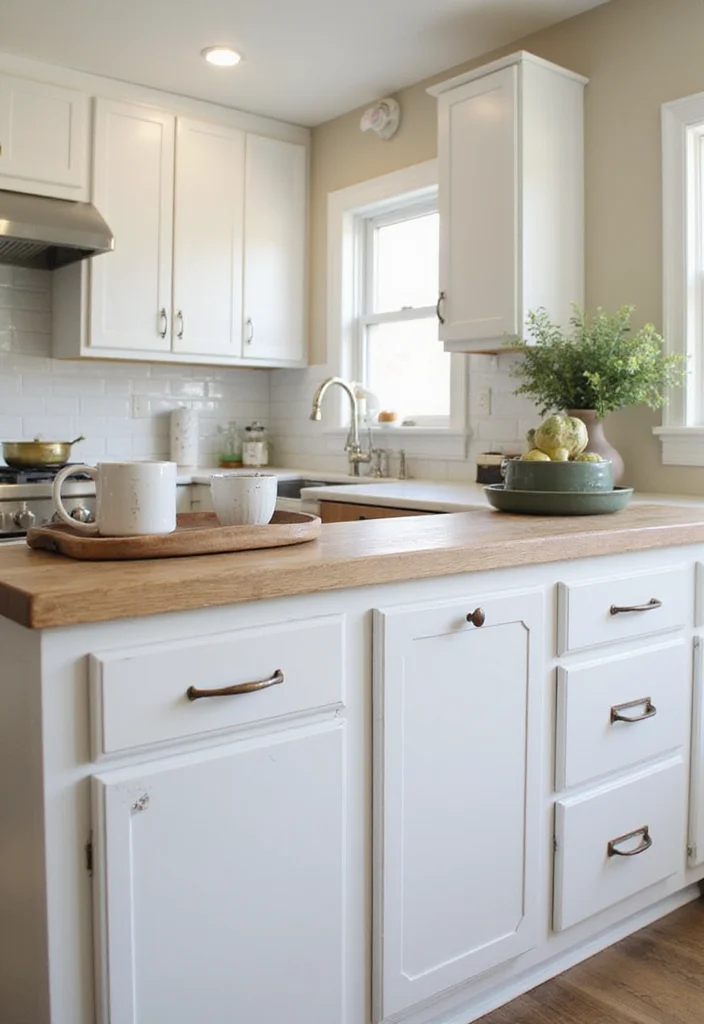 14 Kitchen Cabinet Ideas for Better Storage and Clean Style 11. Vintage Hardware Revamp