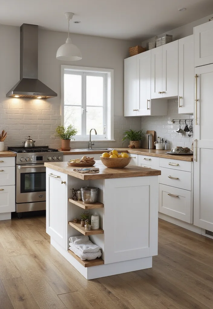 14 Kitchen Cabinet Ideas for Better Storage and Clean Style 13. Multi Functional Islands with Storage