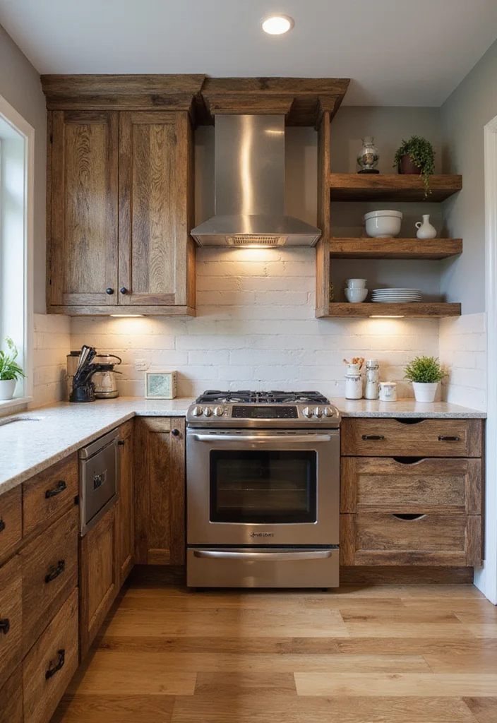 14 Kitchen Cabinet Ideas for Better Storage and Clean Style 2. Reclaimed Wood Cabinets