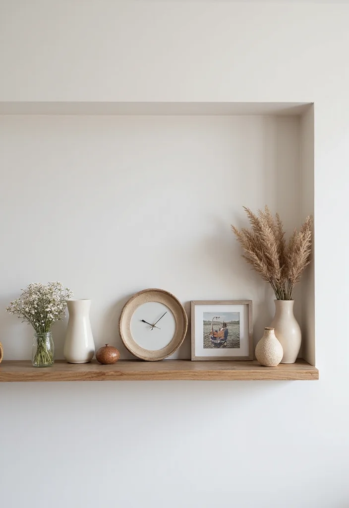 14 Living Room Shelf Decor Ideas for Clean Stylish Displays 34 14 Living Room Shelf Decor Ideas for Clean Stylish Displays 4. Artful Object Grouping