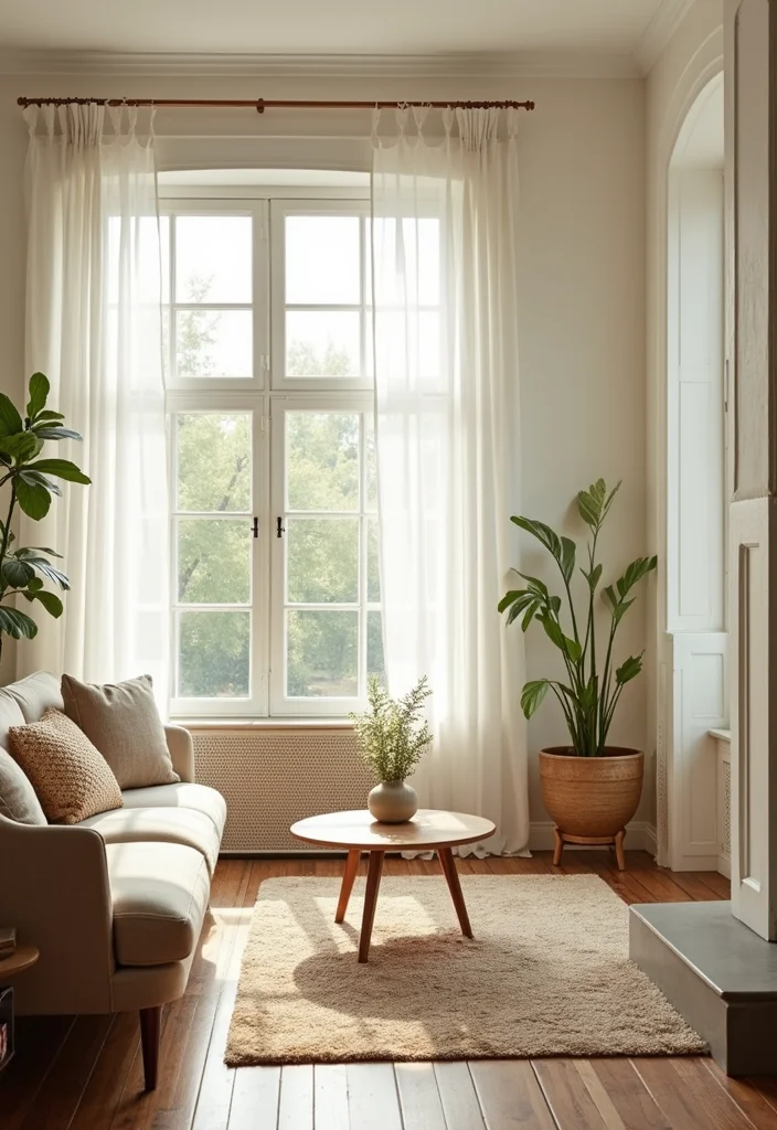 14 Mid Century Living Room Ideas for Iconic Warm Retro Style 13. Maximize Natural Light