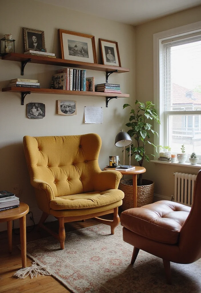 14 Mid Century Living Room Ideas for Iconic Warm Retro Style 14. Personal Touches