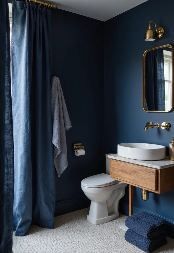 14 Moody Bathroom Ideas for Cozy Dramatic Relaxing Spaces 1 14 Moody Bathroom Ideas for Cozy Dramatic Relaxing Spaces 1. Embrace Dark Tones