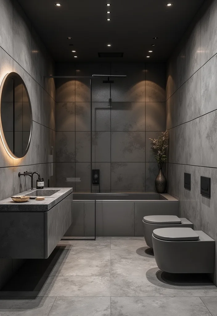 14 Moody Bathroom Ideas for Cozy Dramatic Relaxing Spaces 89 14 Moody Bathroom Ideas for Cozy Dramatic Relaxing Spaces 9. Monochromatic Schemes