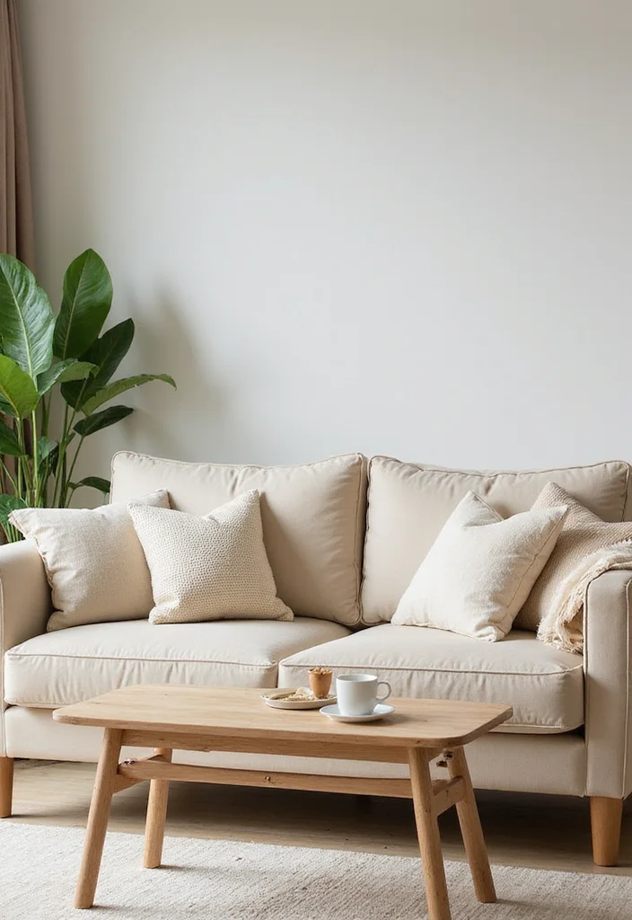 14 Neutral Living Room Ideas for Warm Calm Timeless Style 1. Soft Beige and Cream Combo