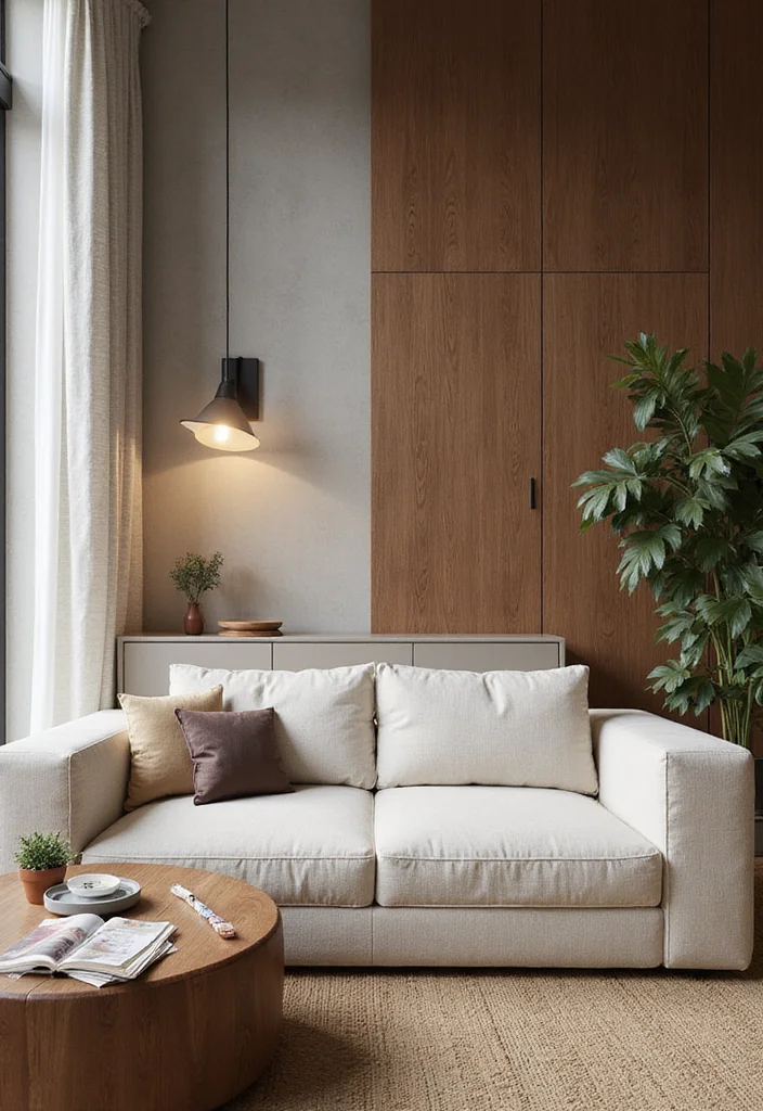 14 Neutral Living Room Ideas for Warm Calm Timeless Style 14. Balancing Light and Dark Shades