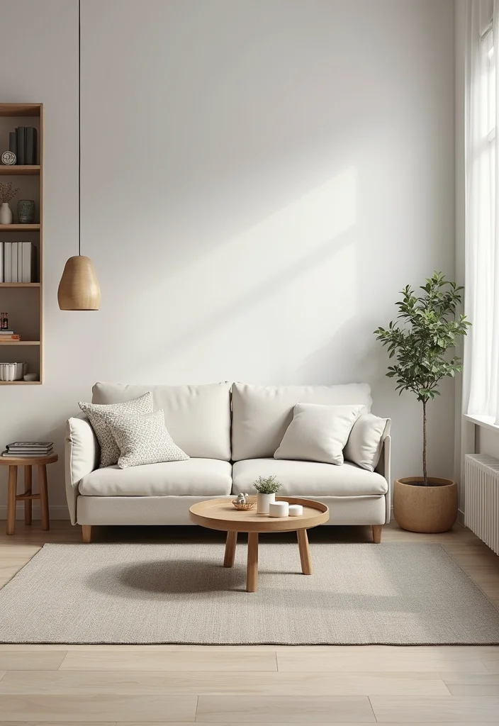 14 Neutral Living Room Ideas for Warm Calm Timeless Style 4. Minimalist Scandinavian Vibes