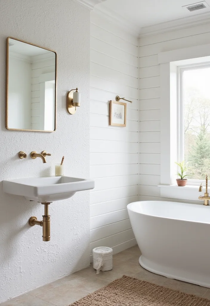 14 Pretty Bathroom Ideas for Soft Charming Fresh Style 111 14 Pretty Bathroom Ideas for Soft Charming Fresh Style - 11. Textured Wall Treatments