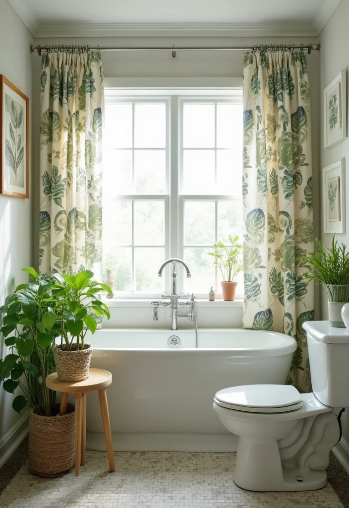 14 Pretty Bathroom Ideas for Soft Charming Fresh Style 12 14 Pretty Bathroom Ideas for Soft Charming Fresh Style - 2. Botanical Prints