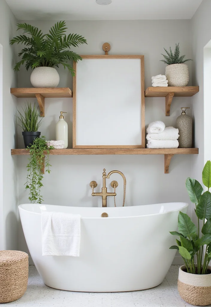 14 Pretty Bathroom Ideas for Soft Charming Fresh Style 67 14 Pretty Bathroom Ideas for Soft Charming Fresh Style - 7. Open Shelving