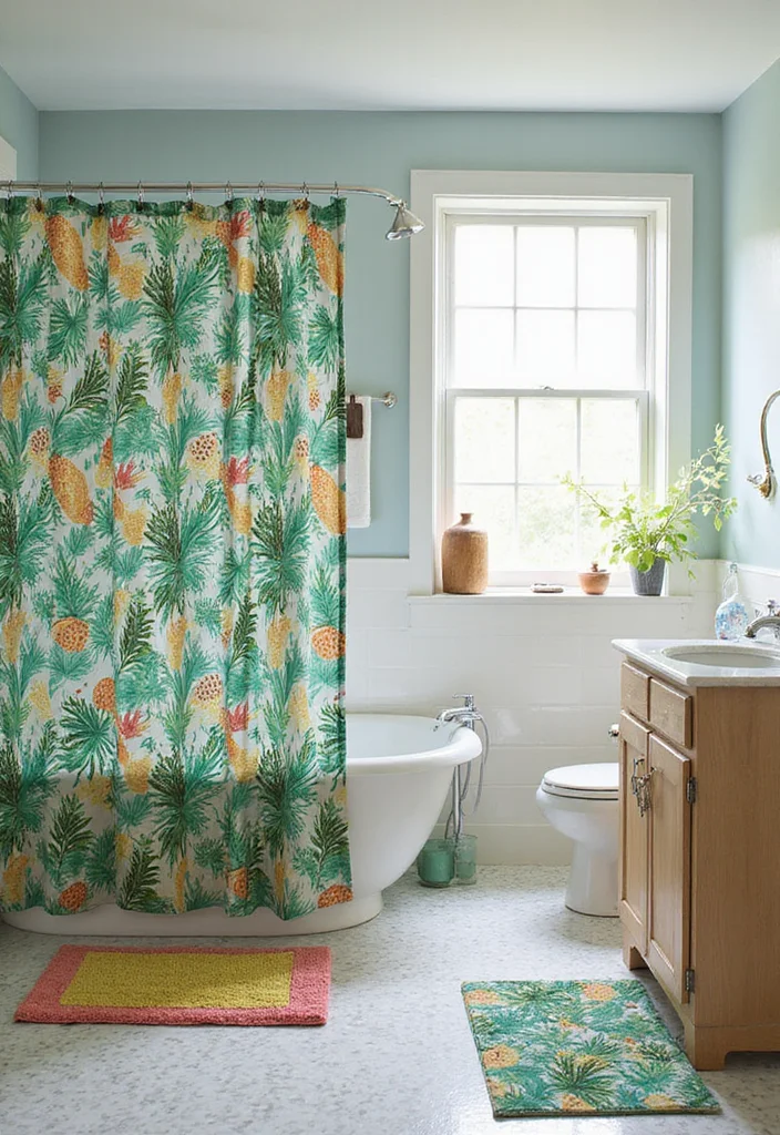 14 Teenage Bathroom Ideas for Fun Stylish Everyday Routines 1 14 Teenage Bathroom Ideas for Fun Stylish Everyday Routines 1. Colorful Shower Curtains