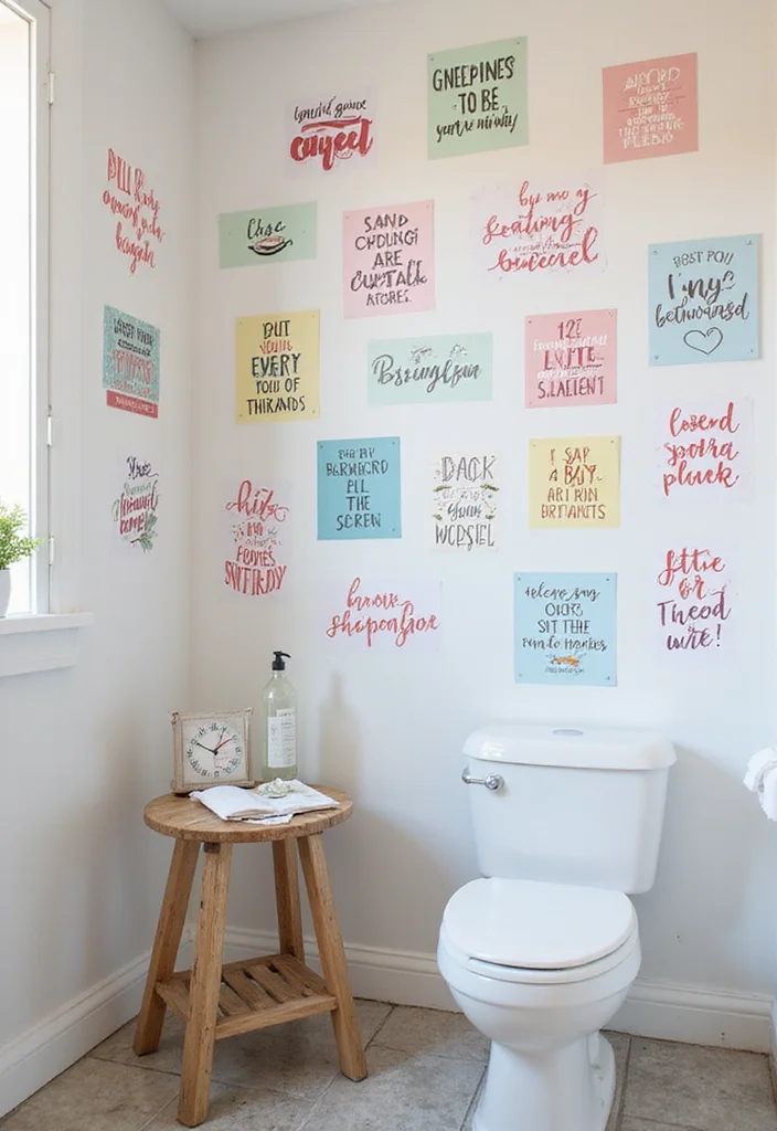 14 Teenage Bathroom Ideas for Fun Stylish Everyday Routines 133 14 Teenage Bathroom Ideas for Fun Stylish Everyday Routines 13. Trendy Wall Stickers