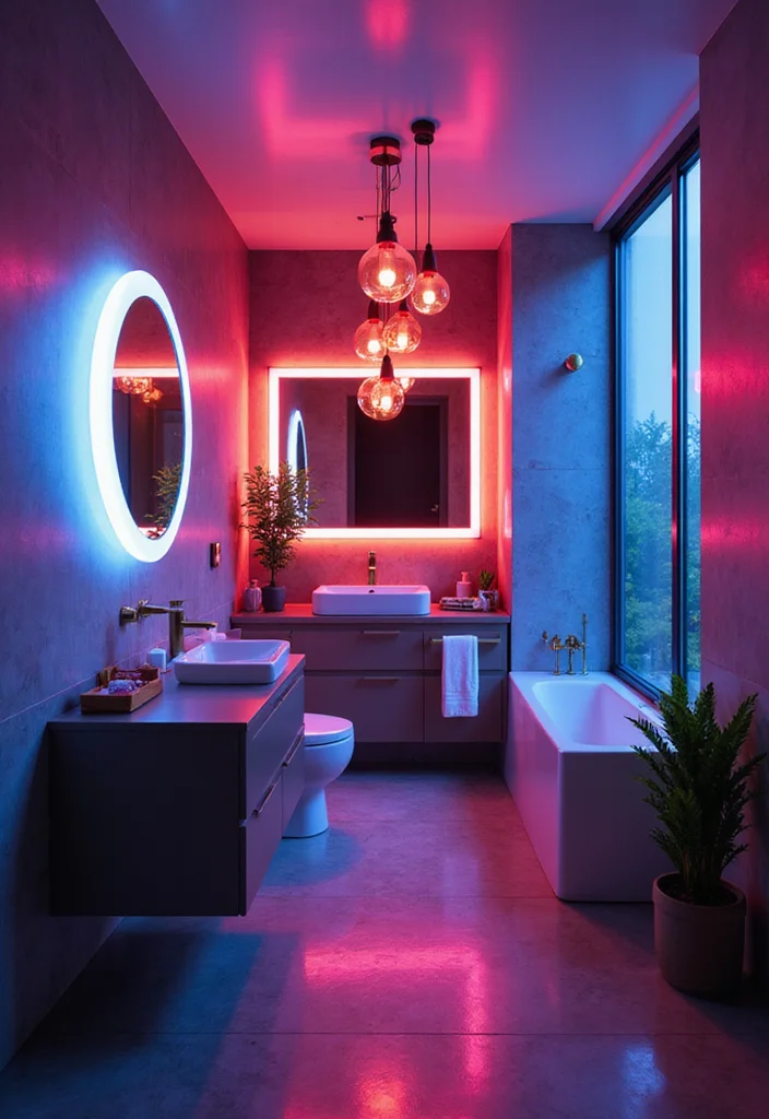 14 Teenage Bathroom Ideas for Fun Stylish Everyday Routines 56 14 Teenage Bathroom Ideas for Fun Stylish Everyday Routines 6. Bright Lighting Options