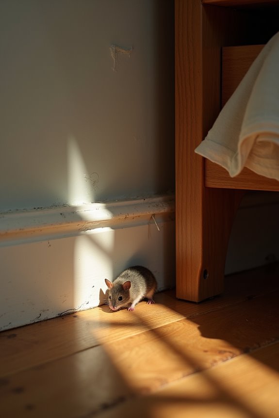 5 Places Where Mice Do Hide in Bedrooms 3 baseboard gaps as mouse highways