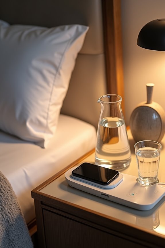 5 Must-Have Items to Put in Your Guest Room 5 bedside hydration charging lighting setup