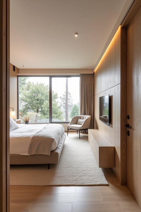 central hub separates private suites
