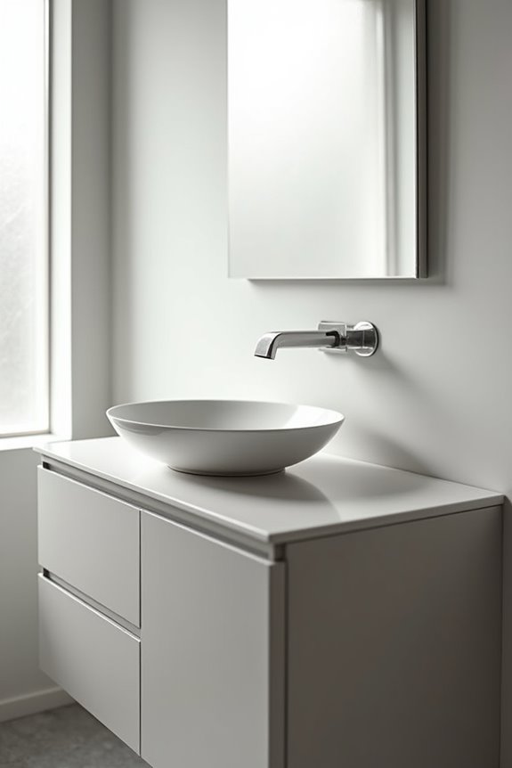 What Is the Standard Bathroom Vanity Height? 2 comfort height vanities for comfort ada thickness
