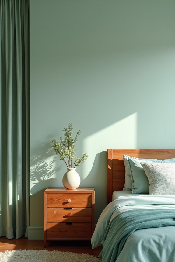 5 Colors That Go With Cherry Wood Bedroom Furniture 3 cool greens light blues with cherry wood