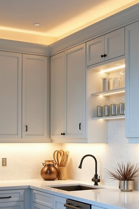 What Is a Soffit in a Kitchen? 12 crown molding and shelves solve