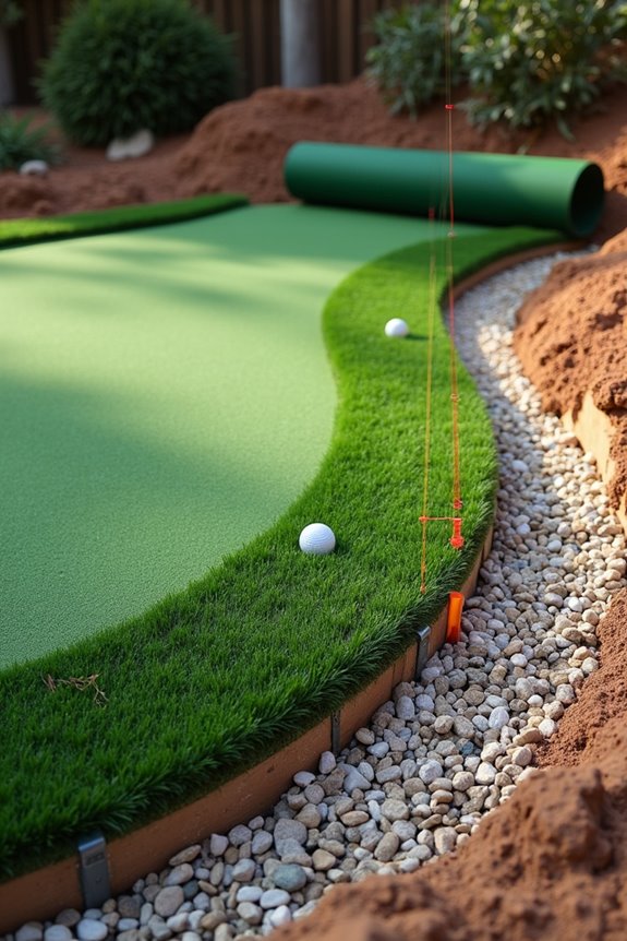 7 Steps to Build a DIY Backyard Putting Green 3 crushed rock mulch compacted base
