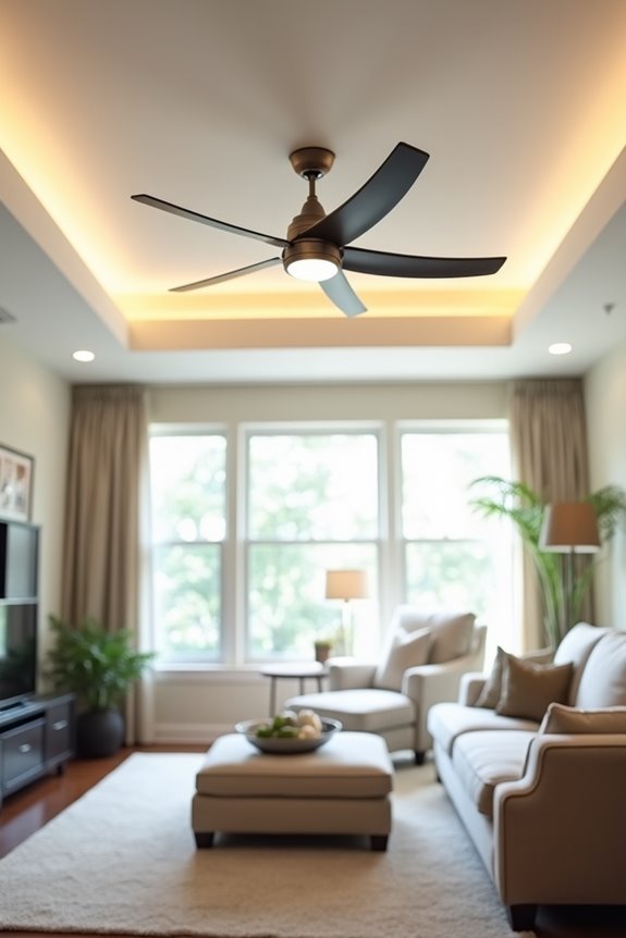 What Size Ceiling Fan Do You Need for Your Living Room in 7 Steps 5 design style finishes and lighting coordination