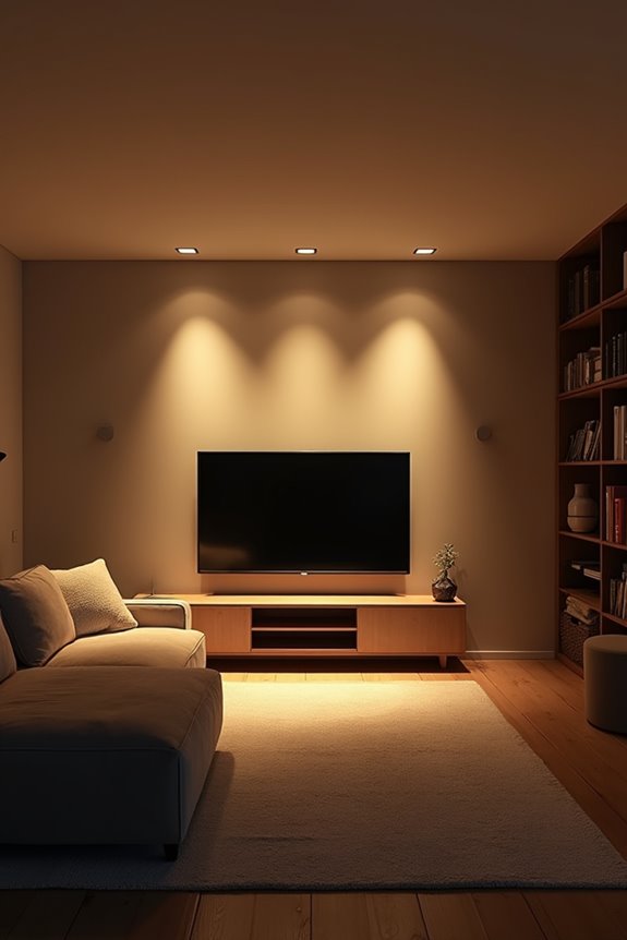 3 Tips for Perfect Can Light Placement in Your Living Room 2 glare free edge lit ambient
