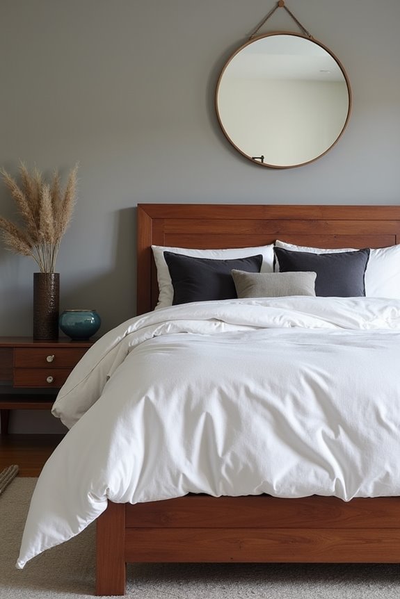 5 Colors That Go With Cherry Wood Bedroom Furniture 4 grays and whites enhance cherry