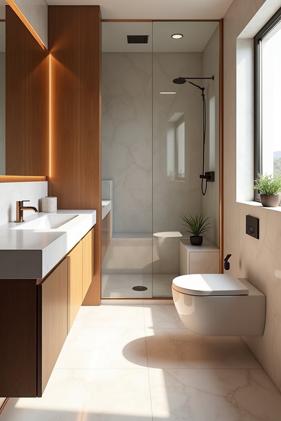 What Is a Three-Quarter Bathroom and How to Design One 5 linear corner and split layouts optimize bathroom space