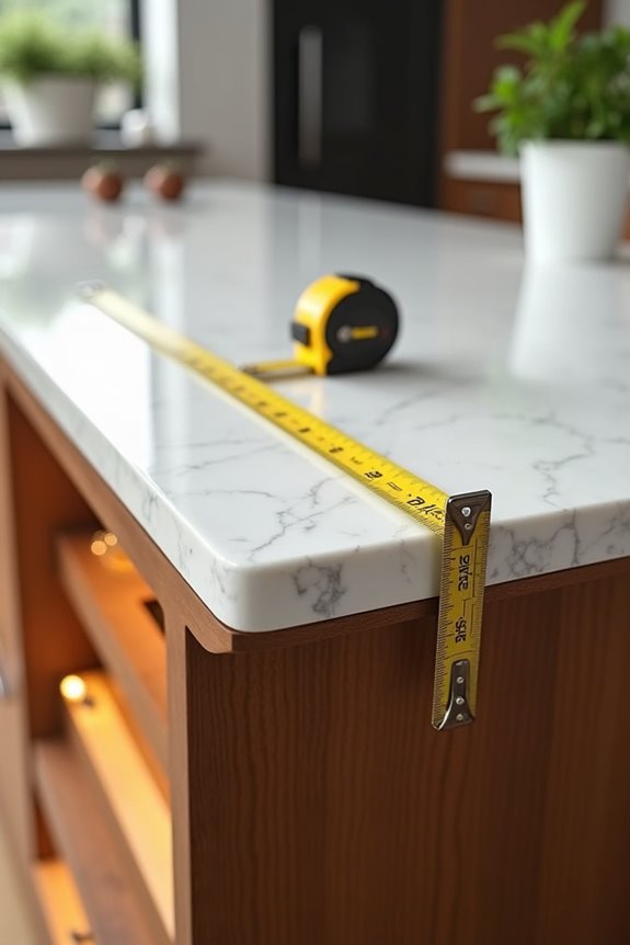 How Much Overhang Should a Kitchen Island Have and How to Measure It Right 6 measuring material span reinforcement planning