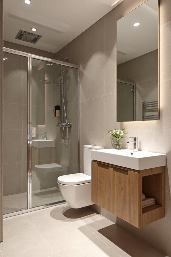 What Is a Three-Quarter Bathroom and How to Design One 7 minimum 30x30 shower space saving doors