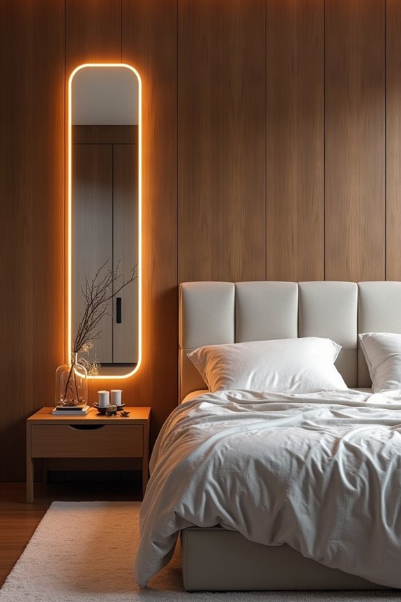 7 Best Places To Put a Mirror in Your Bedroom 2 mirror on side wall supports commanding bed energy