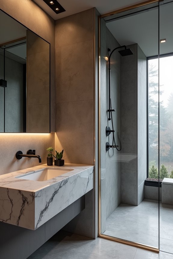 What Is a Three-Quarter Bathroom and How to Design One 6 one wall saves space cost