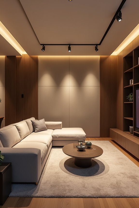 3 Tips for Perfect Can Light Placement in Your Living Room 3 six recessed lights for balanced room wash