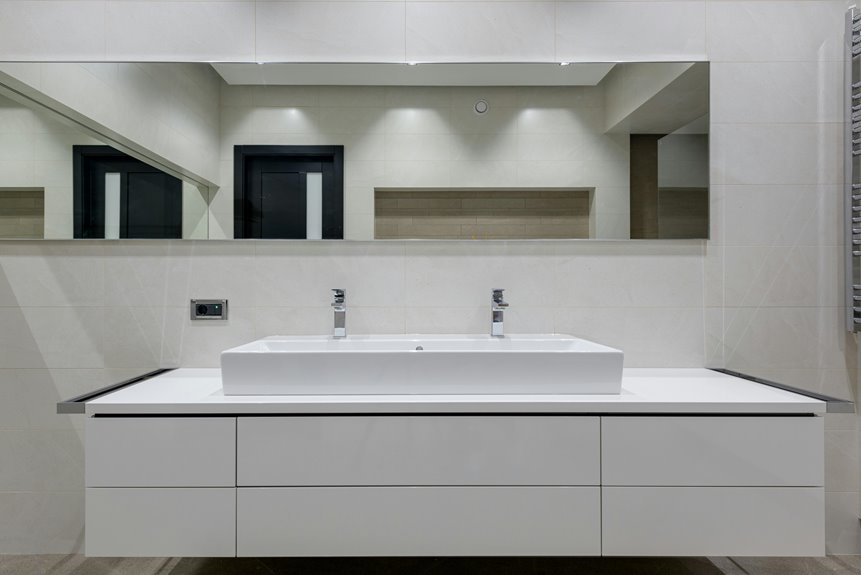standard bathroom vanity height specification