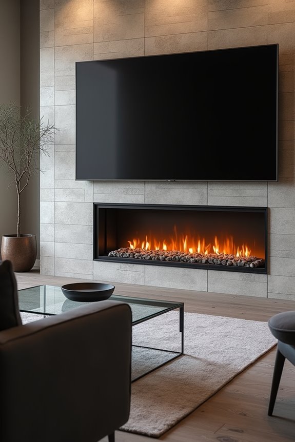7 Smart Ways to Put Your TV in a Living Room With a Fireplace 3 tv opposite fireplace balanced focal points